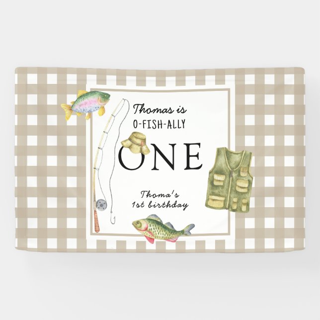 A little Fisherman Birthday Party Banner (Horizontal)