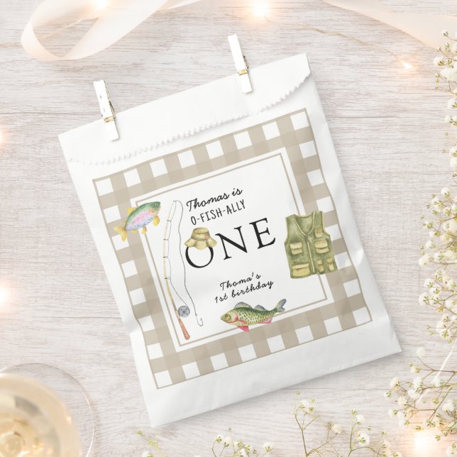 A little Fisherman Birthday Party Favor Bag (Clipped)