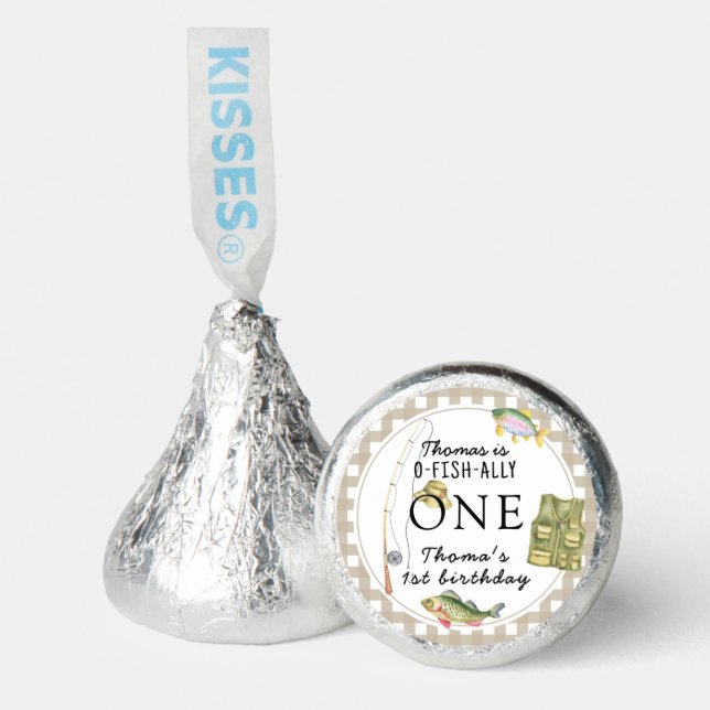 A little Fisherman Birthday Party Hershey®'s Kisses® (Front)