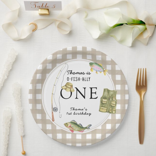 A little Fisherman Birthday Party Paper Plates (Wedding)