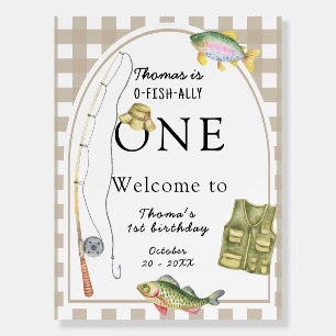 A little Fisherman Birthday Party Welcome Foam Board