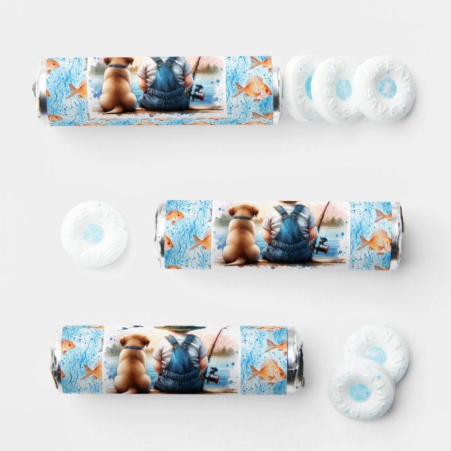 A Little Fisherman | Cute Boy's Baby Shower Breath Savers® Mints (Assorted)
