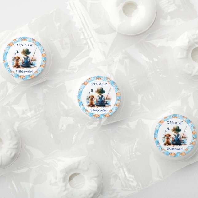 A Little Fisherman | Cute Boy's Baby Shower Life Saver® Mints (Assorted)