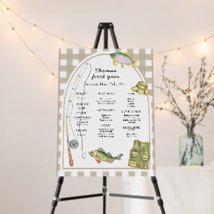 A little Fisherman First Birthday Milestone Foam Board