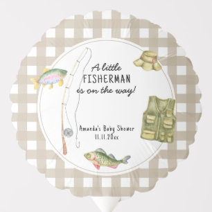 A little fisherman is on the way Baby Shower Balloon