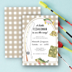 A little Fisherman is on the way Baby Shower Invitation
