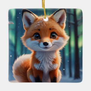 A Little Foxy Ceramic Ornament