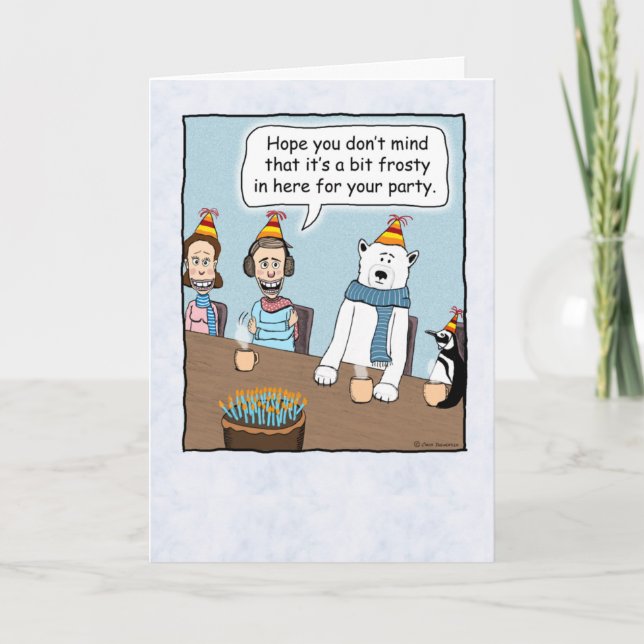 A Little Frosty Birthday Card (Front)
