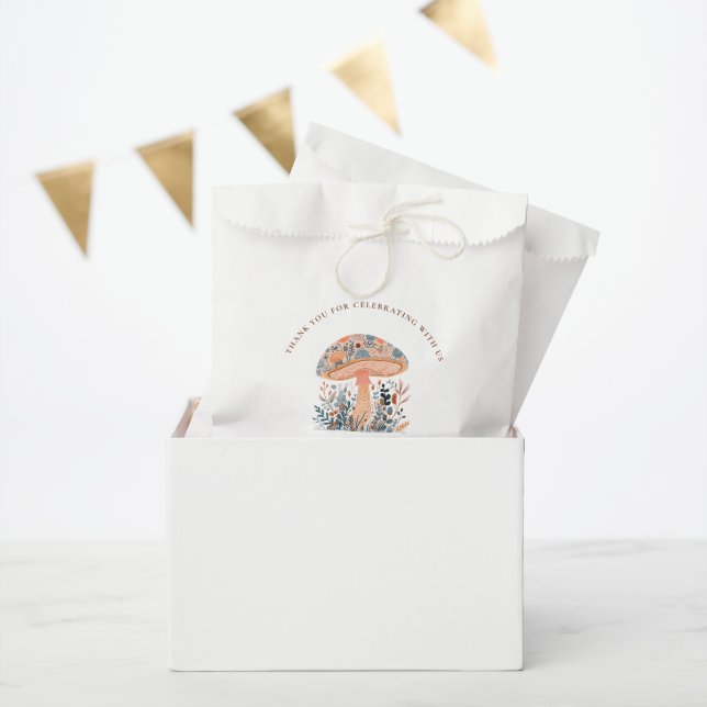 A Little Fun Guy Mushroom Baby Shower  Favor Bag (Party)