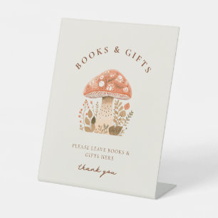 A Little Fun Guy Mushroom Baby Shower  Pedestal Sign