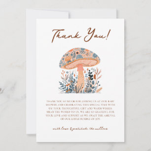 A Little Fun-Guy Mushroom Baby Shower Thank You Card