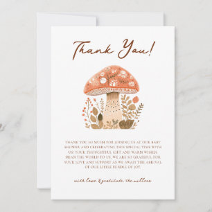 A Little Fun-Guy Mushroom Baby Shower Thank You Card
