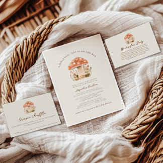 A Little Fun Guy Mushroom Fall Baby Shower Invitation