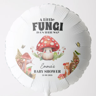 a Little Fungi Mushroom Butterfly Moth Baby Shower Balloon