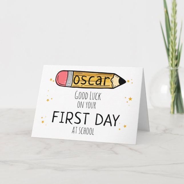 a little funny back to school student  card (Front)