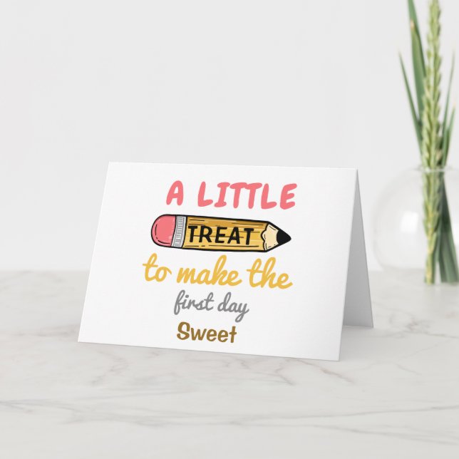  a little funny back to school student card (Front)