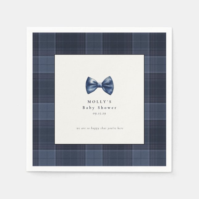 A Little Gentleman is on his way Baby Shower  Napkins (Front)