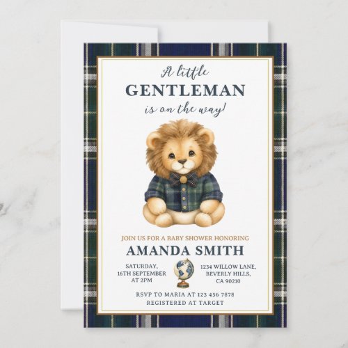 A little Gentleman is on the way Baby Shower Invitation