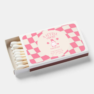 A Little ghost retro halloween baby shower  Matchboxes