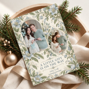 A Little Gift Is On The Way Photo Holiday Card