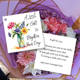 A Little Gift to Brighten Your Day | Floral Gift E Favor Tags