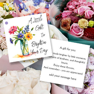 A Little Gift to Brighten Your Day | Floral Gift E Favor Tags