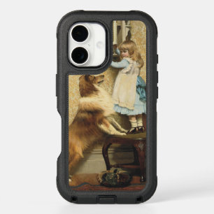 A Little Girl and Her Sheltie by Burton Barber iPhone 16 Case