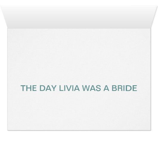 A LITTLE GIRL DRESSED UP AS A BRIDE (Inside Horizontal (Bottom))