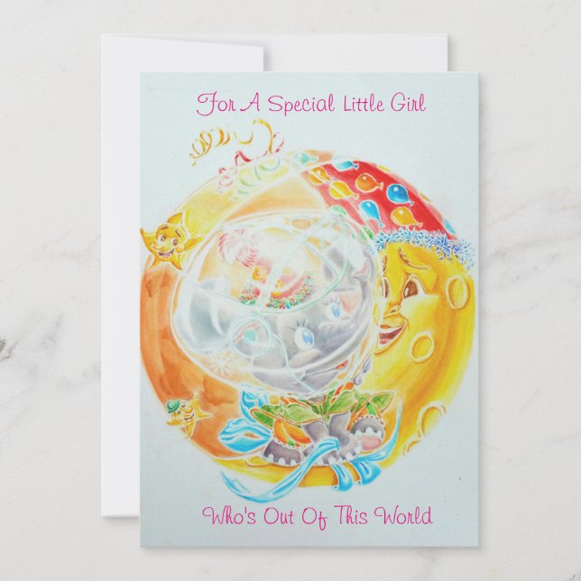 A little girls birthday card (Front)