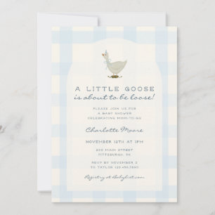A Little Goose Boy Baby Shower Invitation