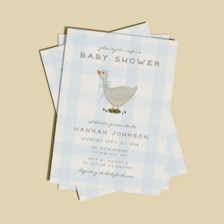 A Little Goose Boy Baby Shower Invitation