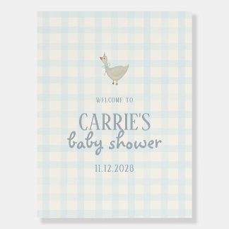A Little Goose Boy Baby Shower Welcome Sign