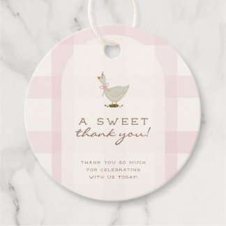 A Little Goose Girl Baby Shower Favor Tags