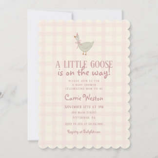 A Little Goose Girl Baby Shower Invitation