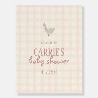 A Little Goose Girl Baby Shower Welcome Sign