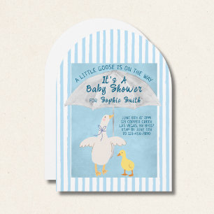 A Little Goose Is On The Way It's A Baby Shower  Invitation