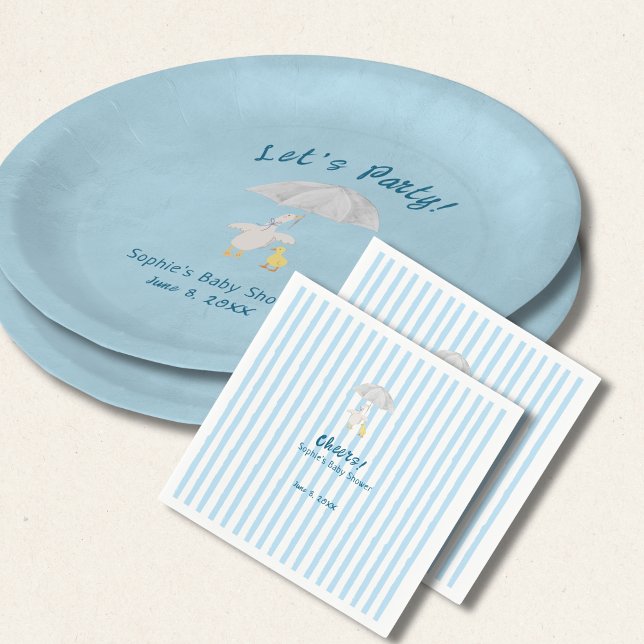 A Little Goose Is On The Way Storybook Baby Shower Napkins (Creator Uploaded)