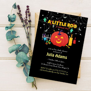 A little Halloween baby boo shower Invitation