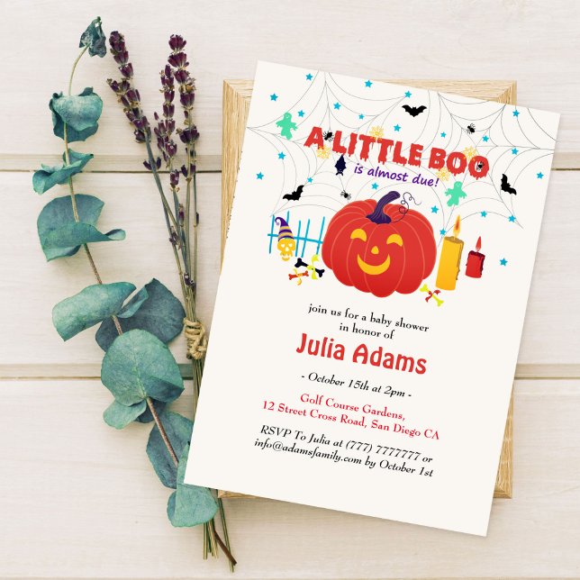 A little Halloween baby boo shower  Invitation (Creator Uploaded)