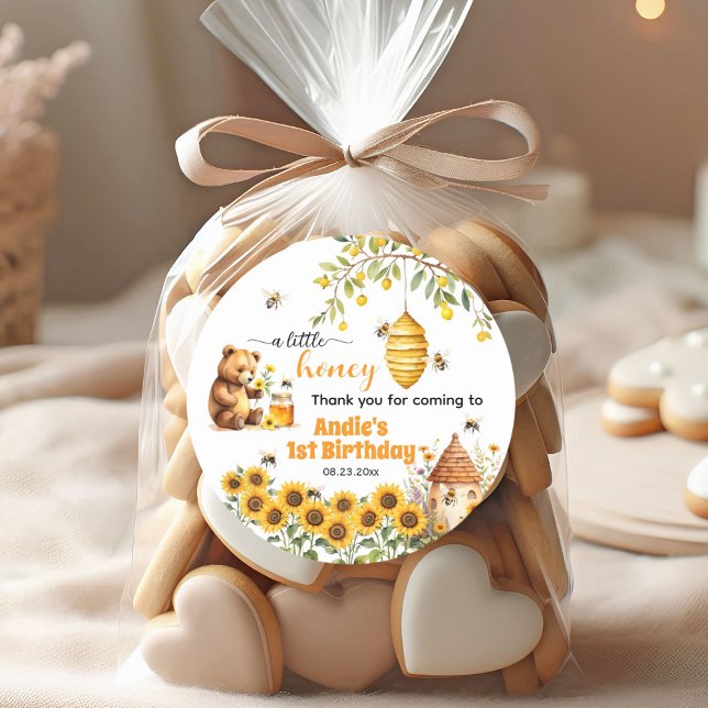 A Little Honey Any Year Birthday Classic Round Sticker (Creator Uploaded)