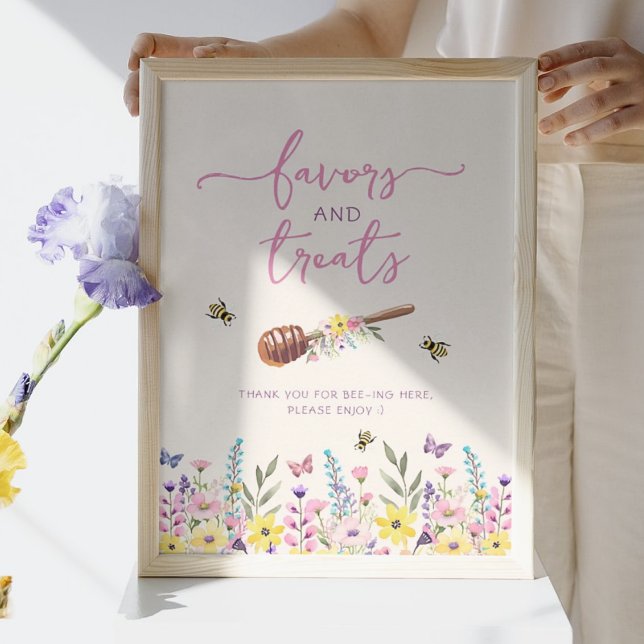 A Little Honey Baby Shower Favors & Treats Sign (Creator Uploaded)