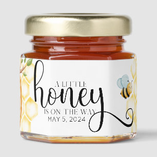 A little honey baby shower honey jar favors