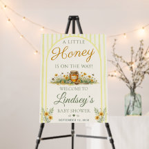 A Little Honey Baby Shower Welcome Sign