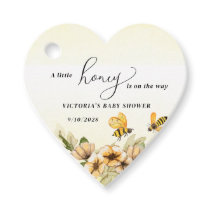 A little honey bee Baby Shower Heart Favor Tags