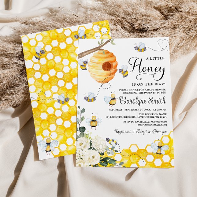 A Little Honey Bee Baby Shower Invitation (Creator Uploaded)