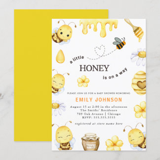 A Little Honey Bee Baby Shower Invitation