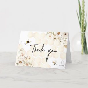 A Little Honey Bee Baby Shower Letterpress Thank You Card