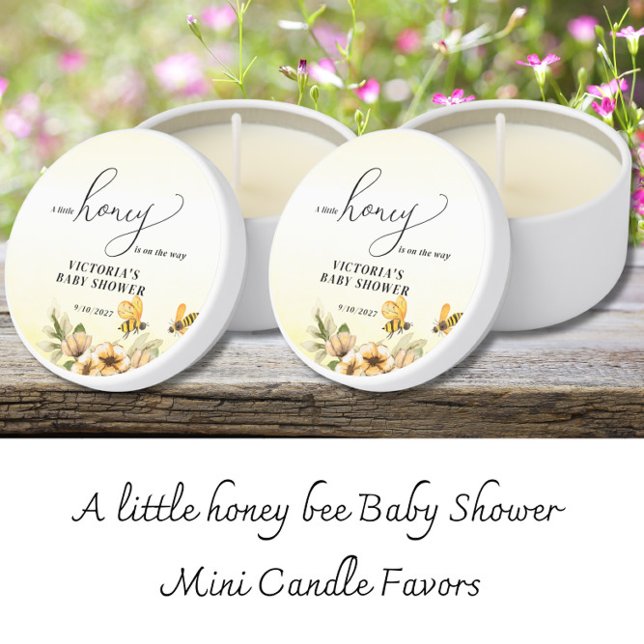  A little honey bee Baby Shower Mini Candle Favors (Creator Uploaded)