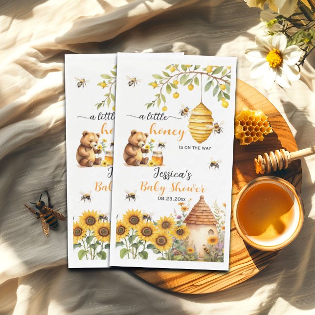 A Little Honey Bee Baby Shower Paper Guest Towels (Creator Uploaded)