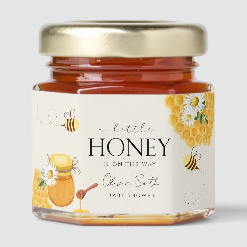 A Little Honey Bee Honeycomb Baby Shower Jar Favors